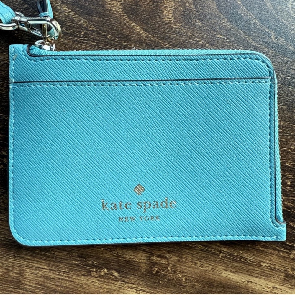 kate spade new york Zip Card Holder Wristlet in Blue - Picture 10 of 12